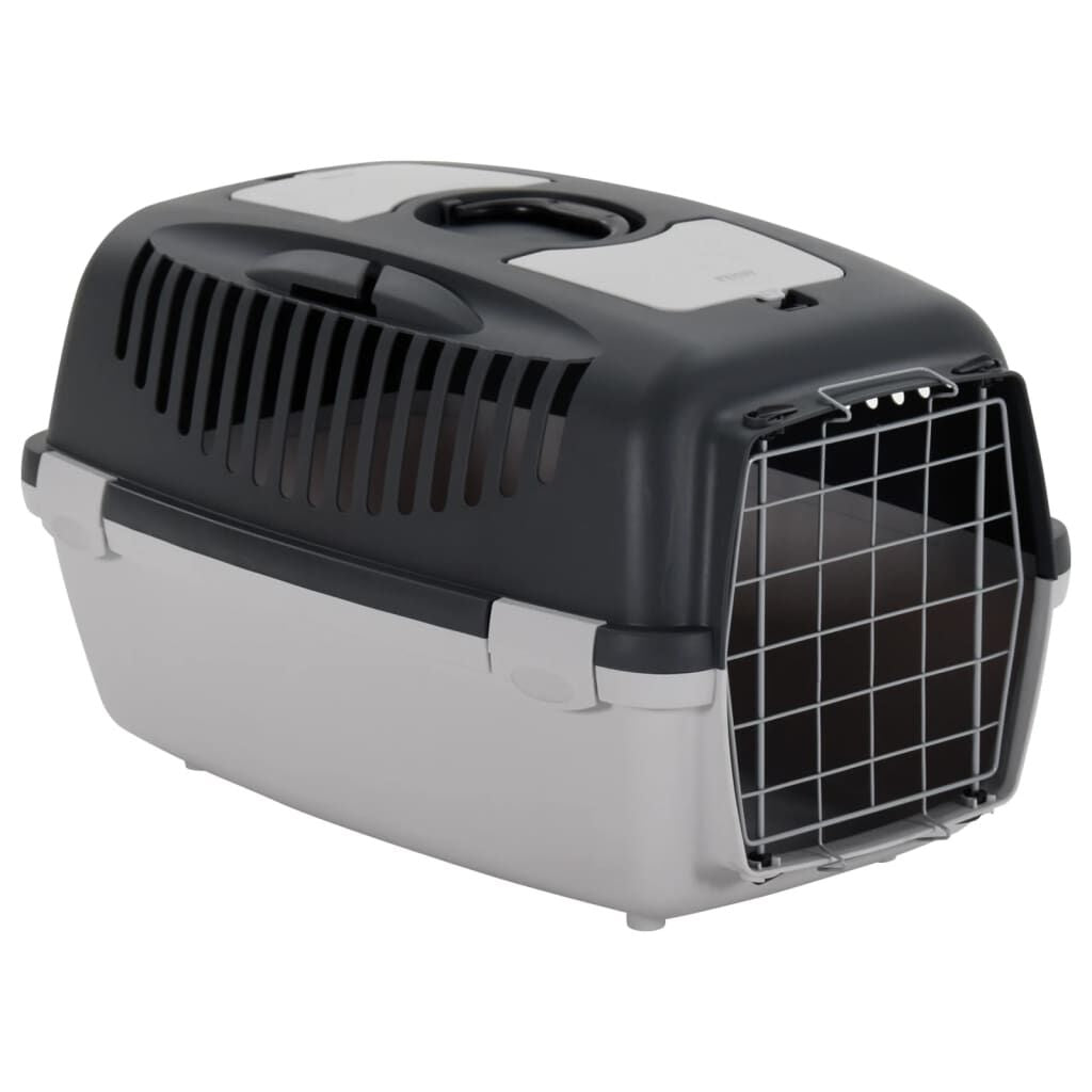 Pet Transport Box Grey and Black – Premium Quality, Secure, and Lightweight for Hassle-Free Travels