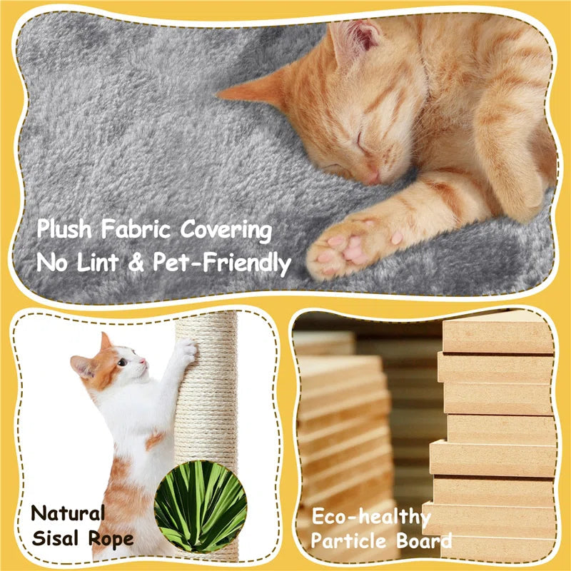 Samira 255Mm H Cat Tree - Premium Climbing Adventure for Your Feline Friend