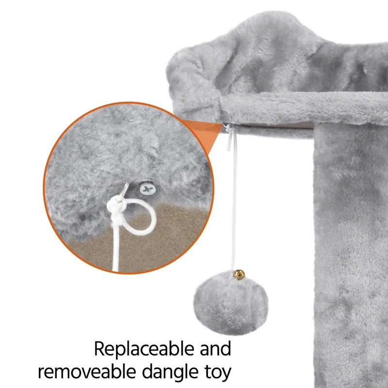 Tristin 138.5cm H Cat Tree - Exclusive Multi-Level Haven for Active Cats