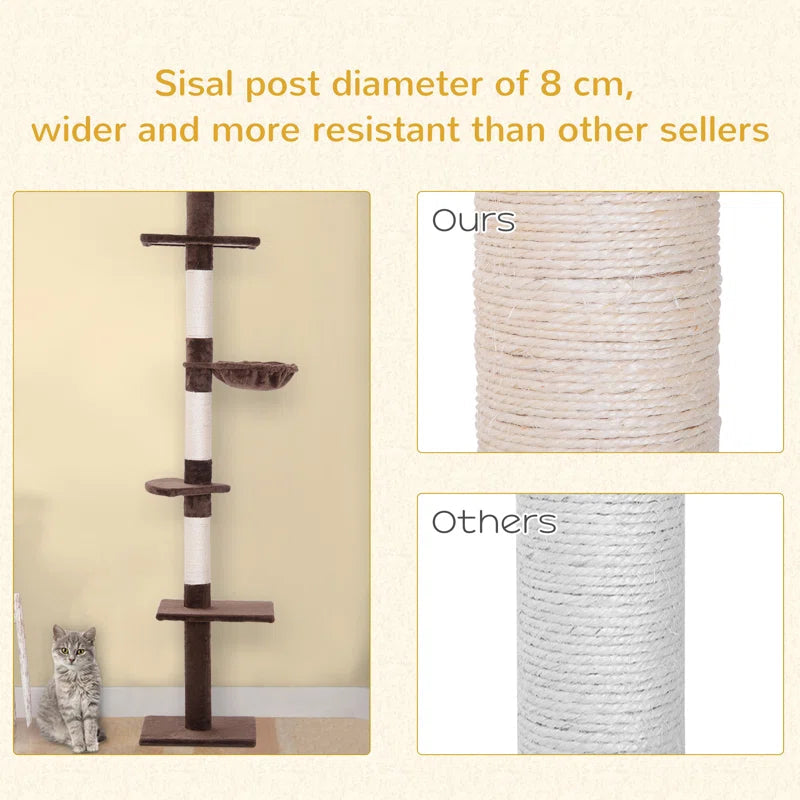 Cat Tree 260cm H - Elevate Your Cat's Playtime to New Heights!