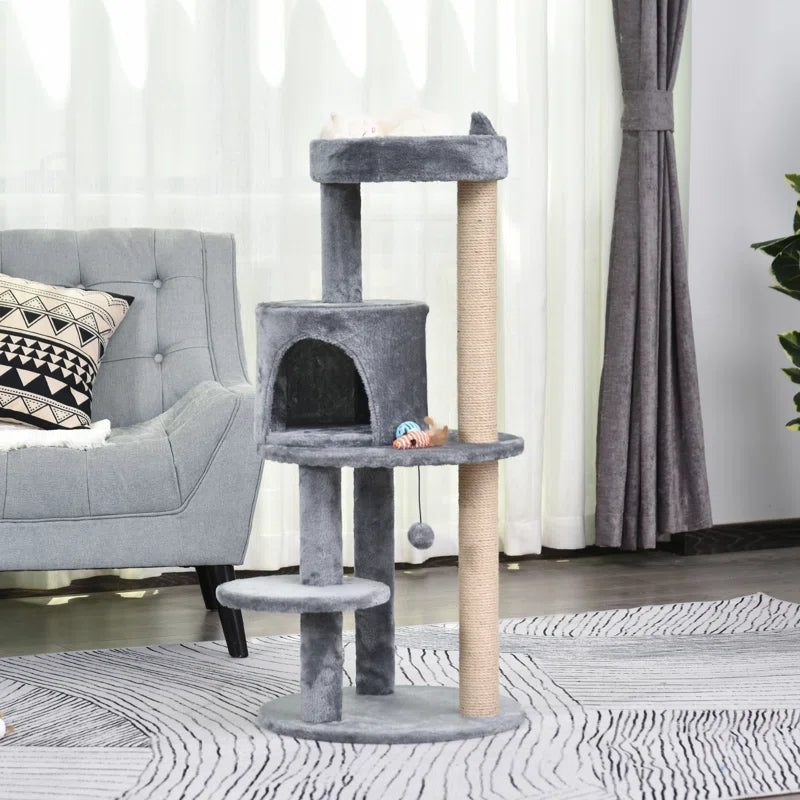 Grady 104Cm H Cat Tree: Exclusive Multi-Functional Haven for Happy Cats
