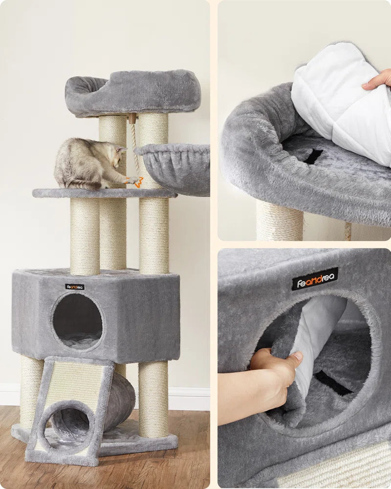 141cm H Cat Tree: Ultimate Multi-Level Playground for Your Cat