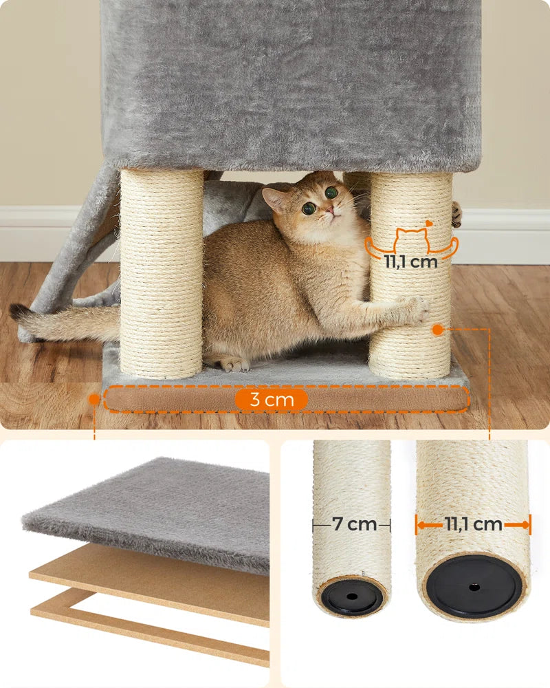 141cm H Cat Tree: Ultimate Multi-Level Playground for Your Cat