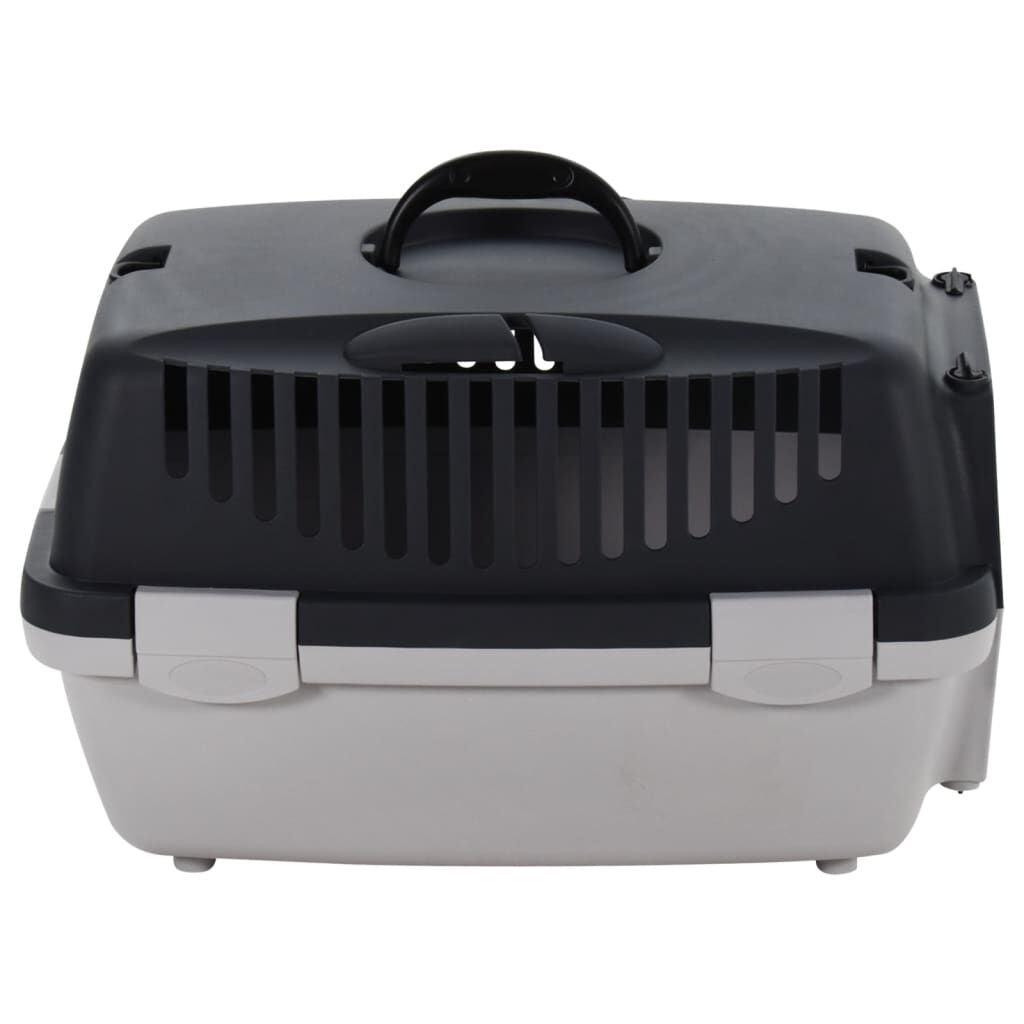 Pet Transport Box Grey and Black – Premium Quality, Secure, and Lightweight for Hassle-Free Travels