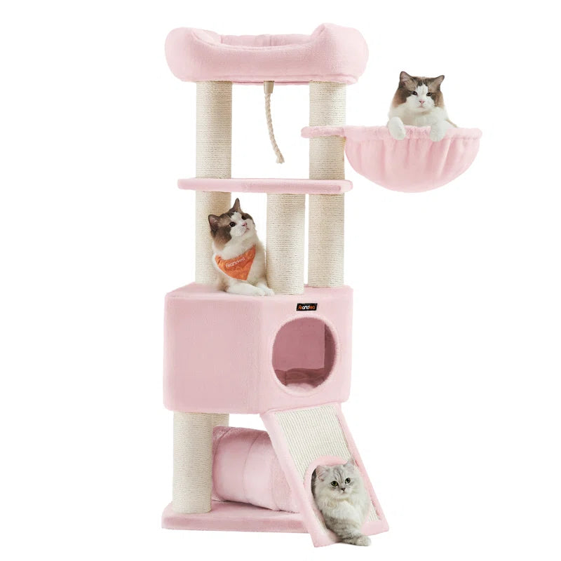 141cm H Cat Tree: Ultimate Multi-Level Playground for Your Cat