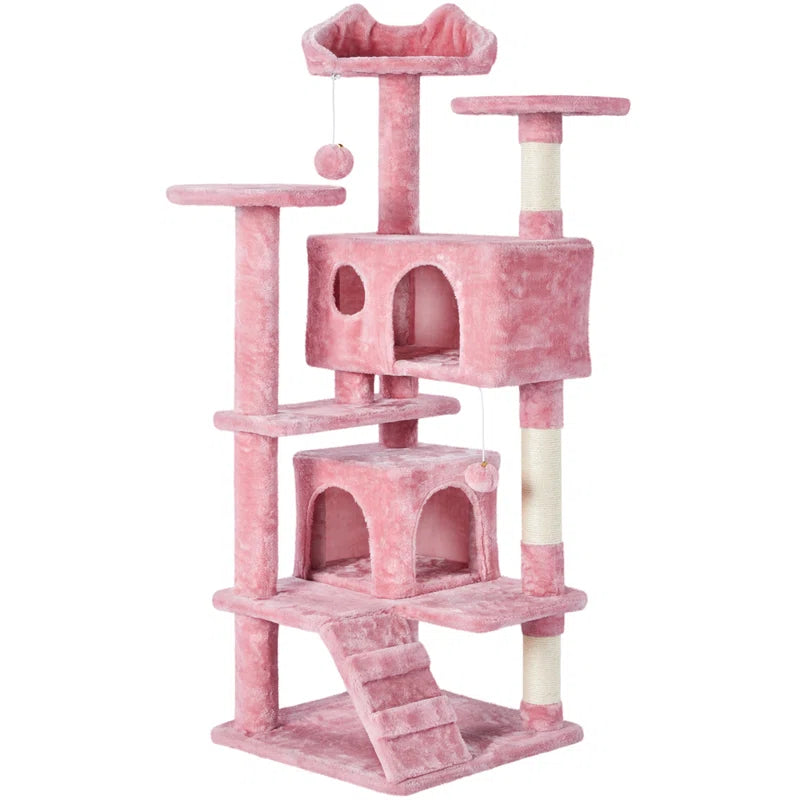 Tristin 138.5cm H Cat Tree - Exclusive Multi-Level Haven for Active Cats