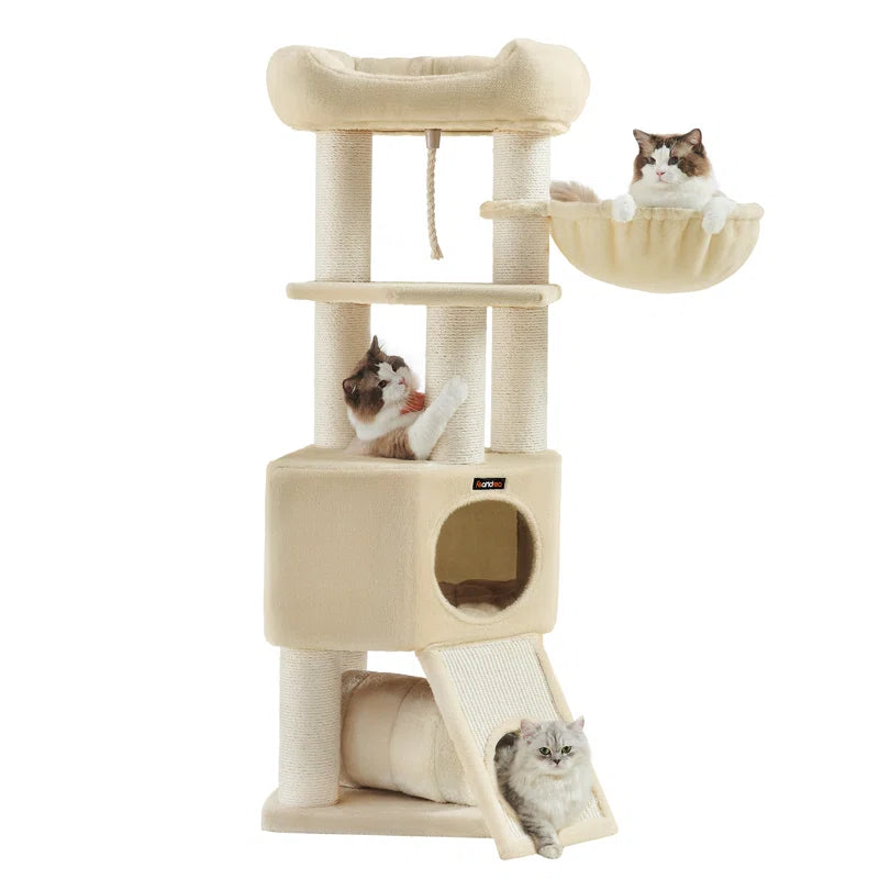 141cm H Cat Tree: Ultimate Multi-Level Playground for Your Cat