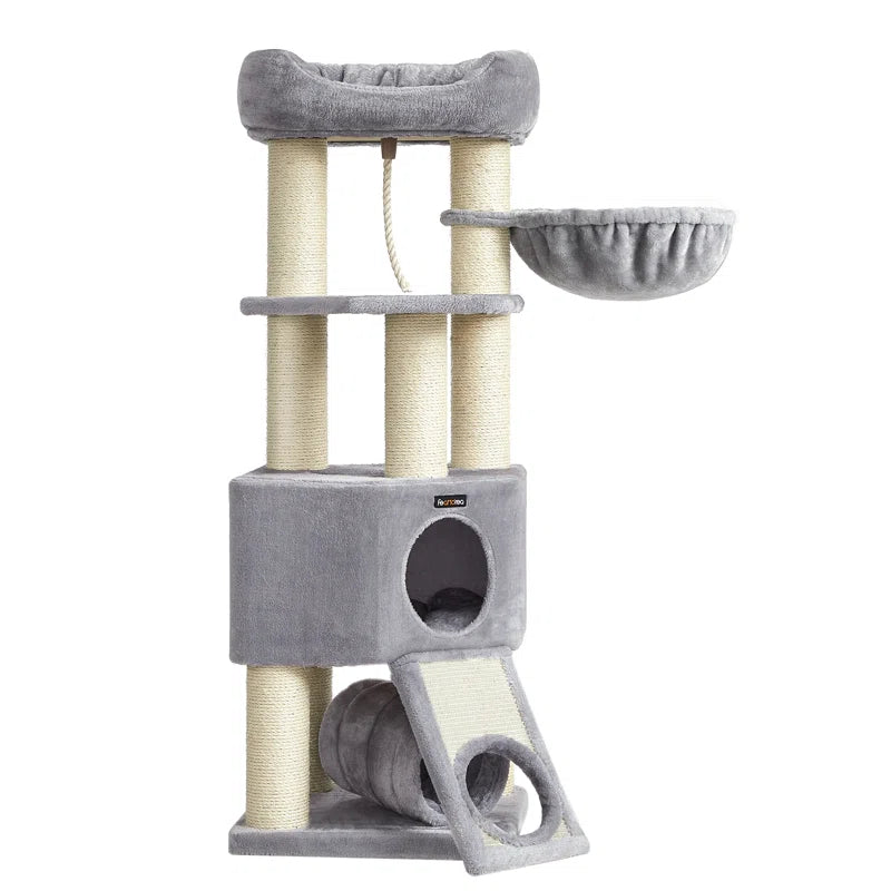 141cm H Cat Tree: Ultimate Multi-Level Playground for Your Cat