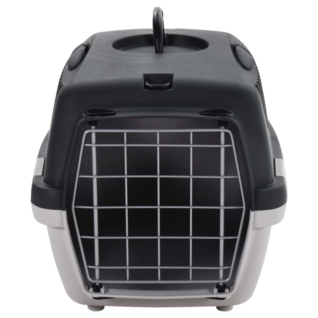 Pet Transport Box Grey and Black – Premium Quality, Secure, and Lightweight for Hassle-Free Travels