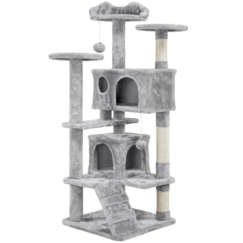 Tristin 138.5cm H Cat Tree - Exclusive Multi-Level Haven for Active Cats