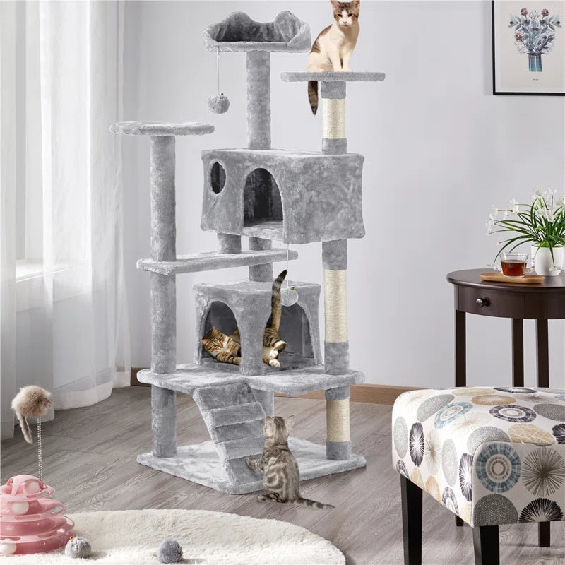 Tristin 138.5cm H Cat Tree - Exclusive Multi-Level Haven for Active Cats