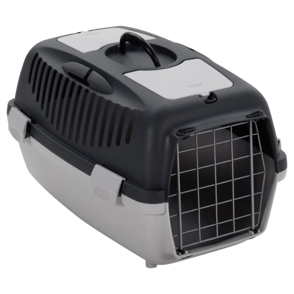 Pet Transport Box Grey and Black – Premium Quality, Secure, and Lightweight for Hassle-Free Travels