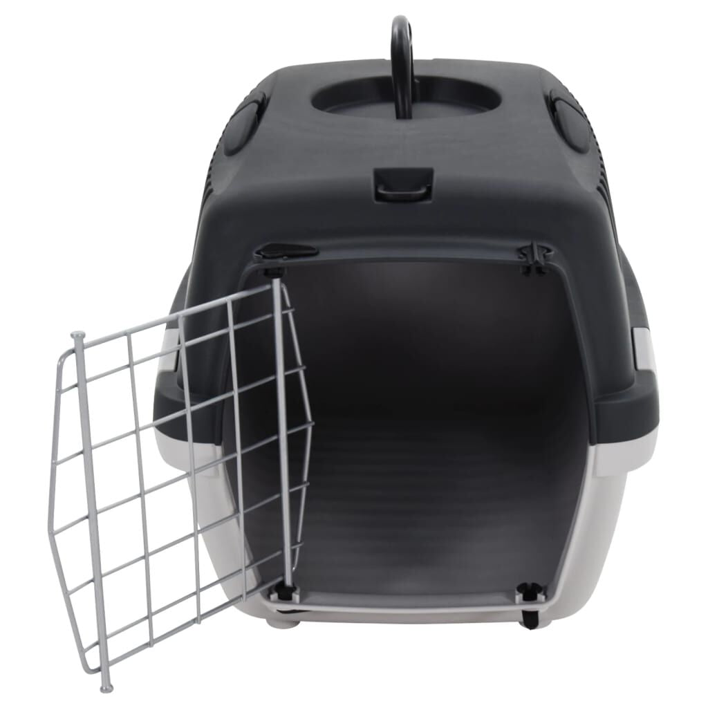 Pet Transport Box Grey and Black – Premium Quality, Secure, and Lightweight for Hassle-Free Travels