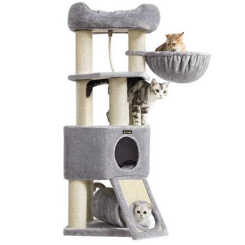 141cm H Cat Tree: Ultimate Multi-Level Playground for Your Cat
