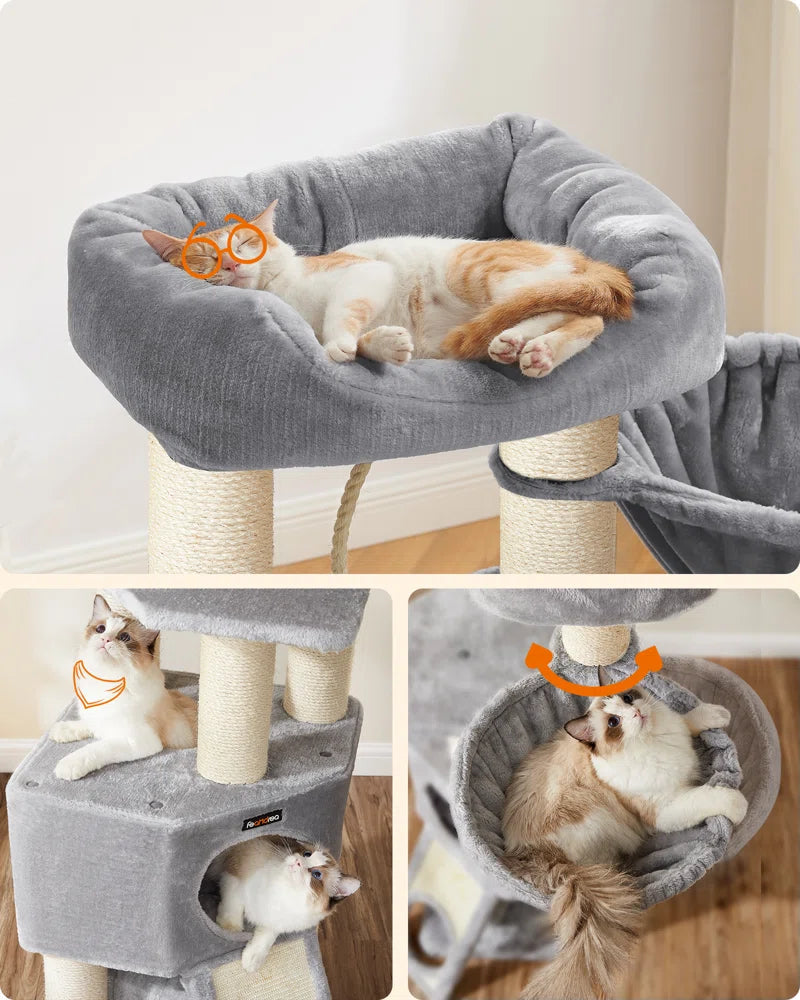 141cm H Cat Tree: Ultimate Multi-Level Playground for Your Cat