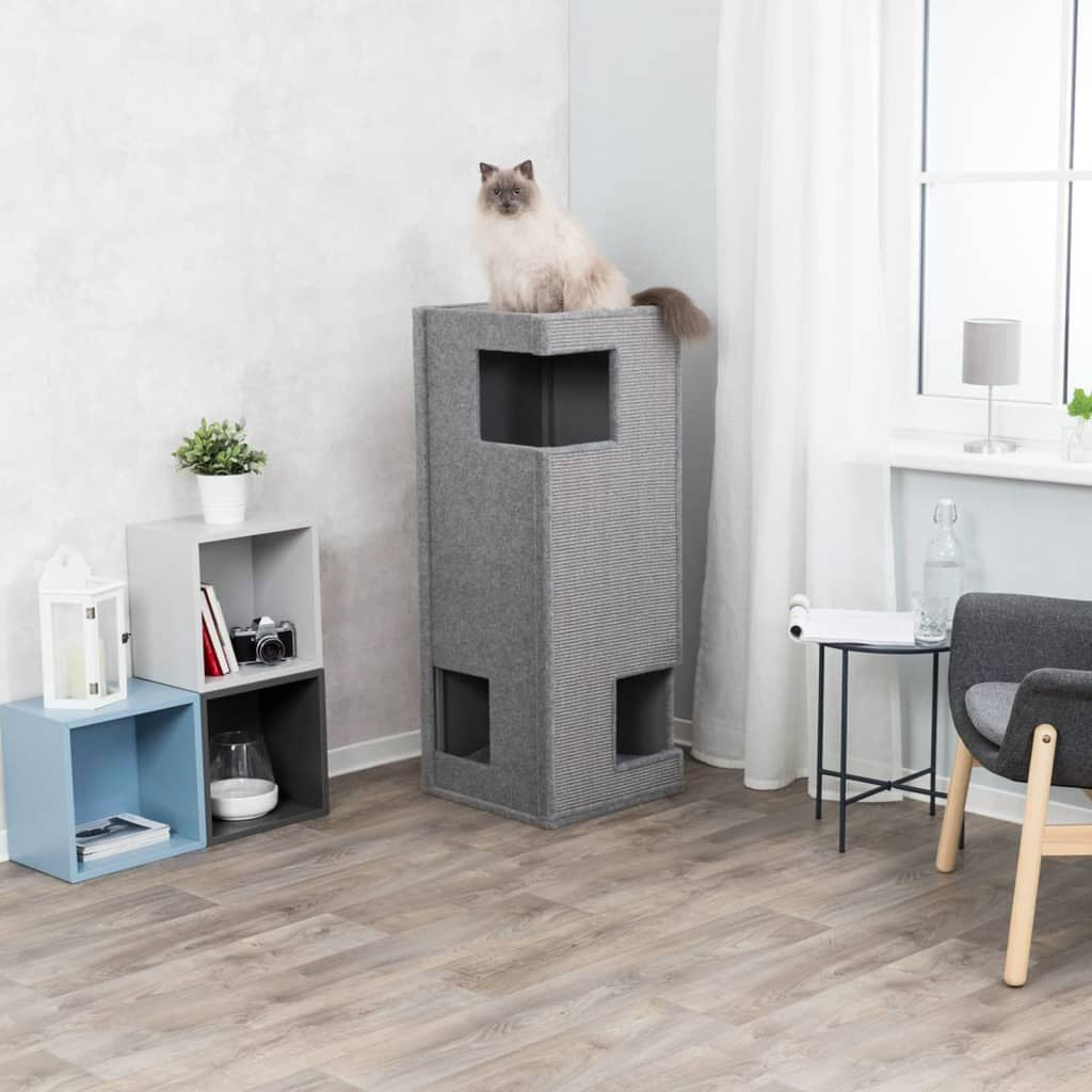 TRIXIE Cat Tower Gabriel, 118 cm Grey - Exclusive Multi-Level Play Cat Tree