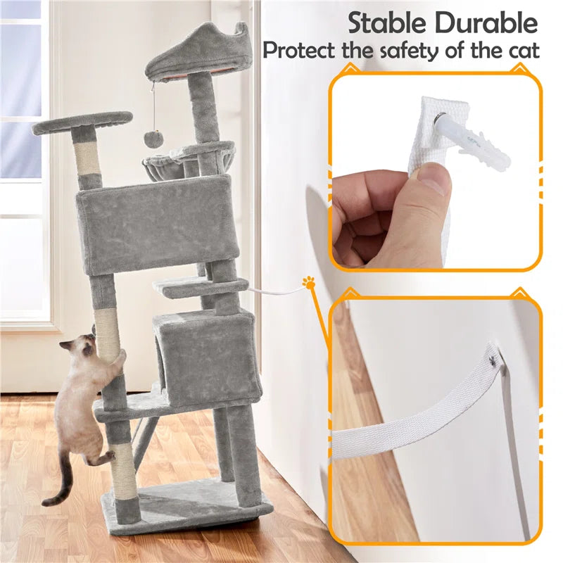 Loughborough 137mm H Cat Tree - The Ultimate Multi-Level Haven for Cats