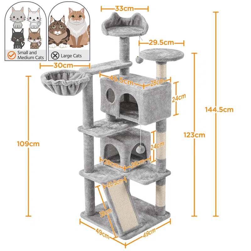 Loughborough 137mm H Cat Tree - The Ultimate Multi-Level Haven for Cats