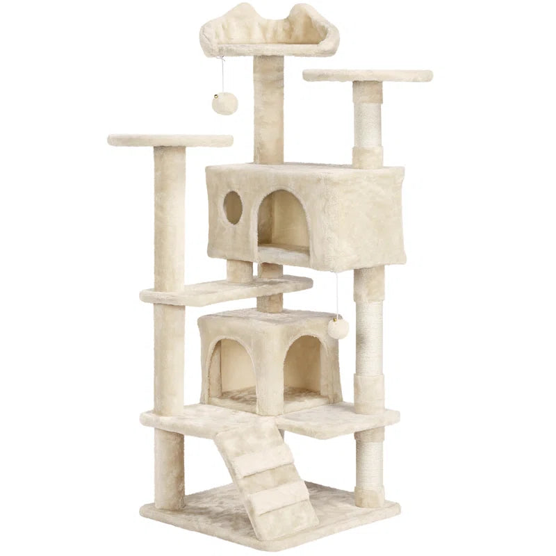 Tristin 138.5cm H Cat Tree - Exclusive Multi-Level Haven for Active Cats