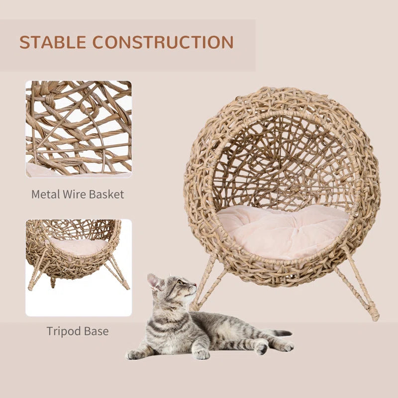 Cat Bed with Elevated Stability and Air Circulation by PawHut