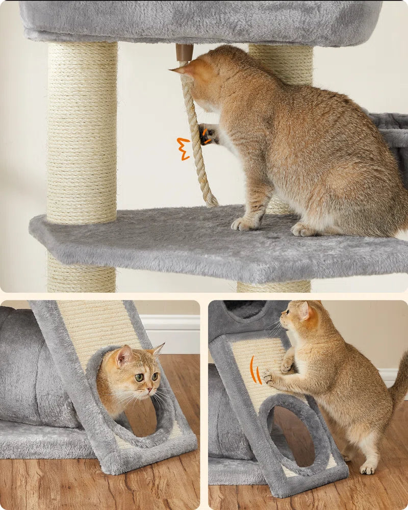 141cm H Cat Tree: Ultimate Multi-Level Playground for Your Cat