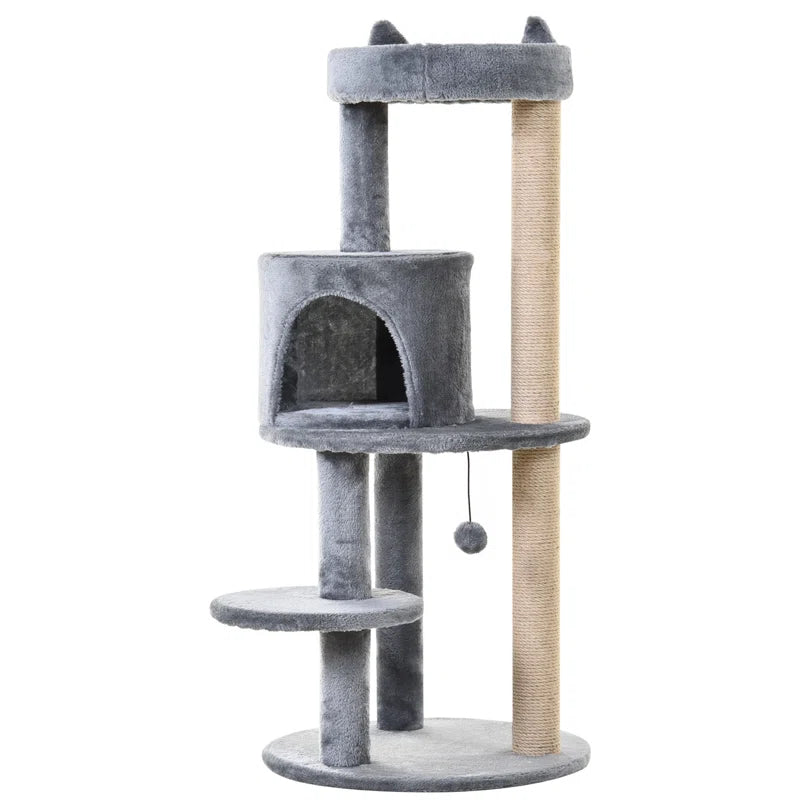 Grady 104Cm H Cat Tree: Exclusive Multi-Functional Haven for Happy Cats